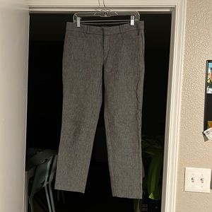 Gray cropped banana republic business casual pants size 6